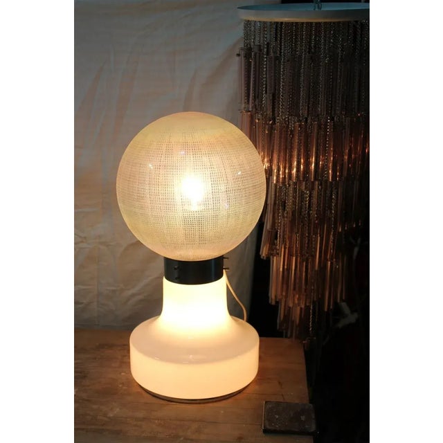 Murano Glass and Steel Ceiling Lamp from Vistosi, 1970s For Sale - Image 10 of 13