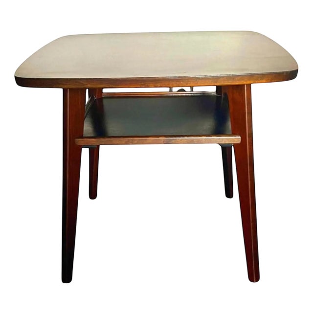 Mid-Century Tray Table with Shelf, 1940-1950 For Sale