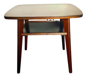 Mid-Century Tray Table with Shelf, 1940-1950