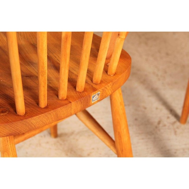 Mid-Century Modern Chairs in Elm and Beech from Ercol, 1950s, Set of 3 For Sale - Image 11 of 12