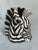 Mid-Century Modern Vintage Ceramic Black and White Zebra Vase For Sale - Image 3 of 12