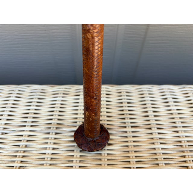 Brown Early 20th Century Hand-Wrapped Leather Riding Crop For Sale - Image 8 of 9