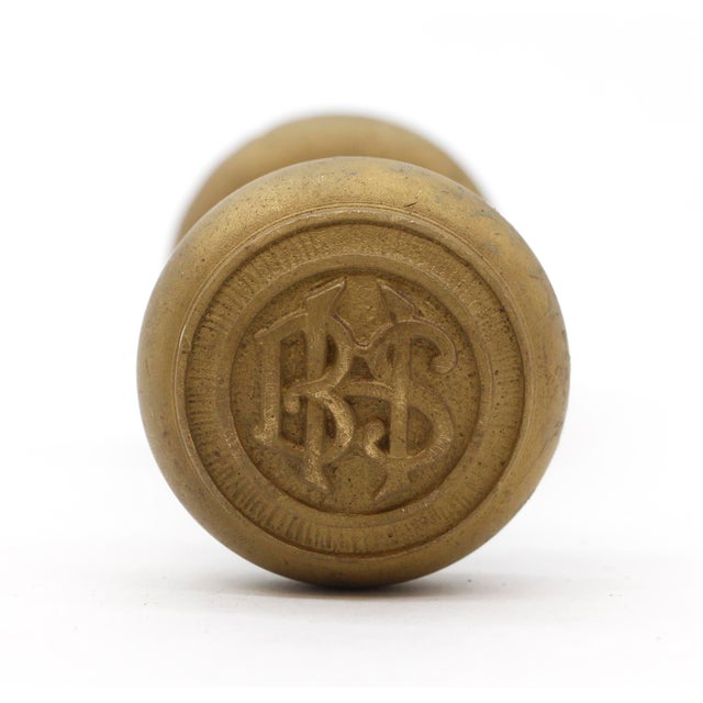 These emblematic brass BHS door knobs are part of the P-43900 BHS group. The manufacturer and date of creation is unknown....