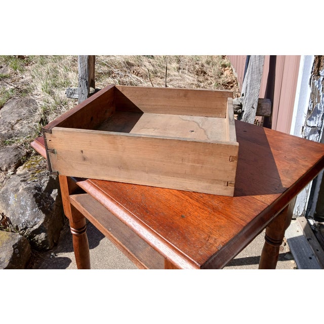Wood Antique Cherry One Drawer Stand 1860s For Sale - Image 7 of 12