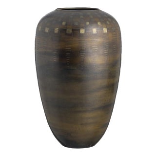 Vintage Metal Vase from Jean Dunand For Sale