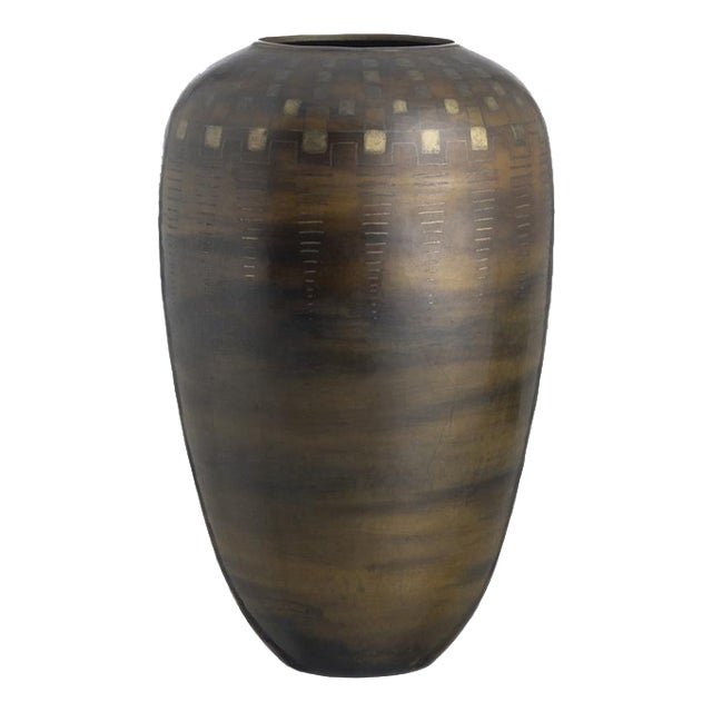 Vintage Metal Vase from Jean Dunand For Sale
