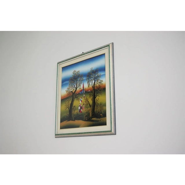 Oil on Canvas Paintings by Mugosa Naif, 1991, Set of 3 For Sale - Image 6 of 18