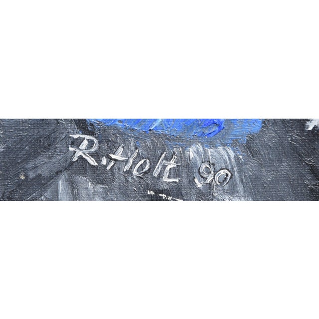 Black Richild Holt, Apokalypse, 1990, Oil Painting on Canvas For Sale - Image 8 of 10
