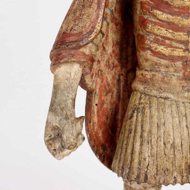 Roman Soldier Wooden Sculpture For Sale - Image 4 of 9