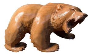 Hand-Carved Ainu Wooden Bear from Hokkaido, 1970s