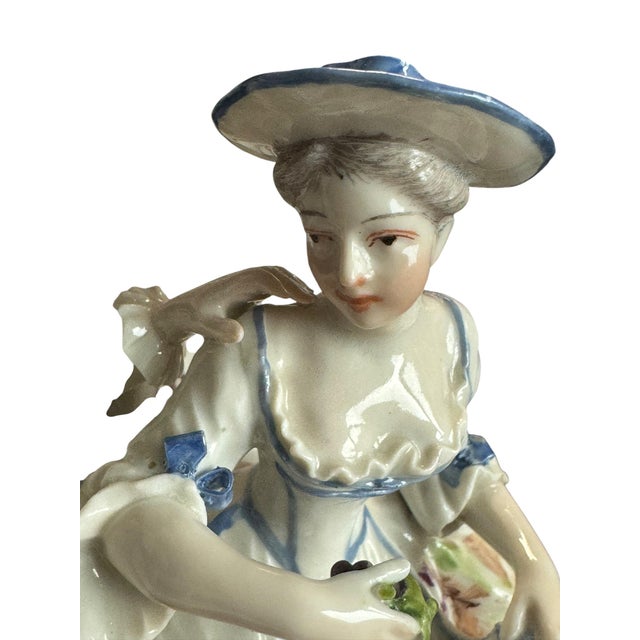 Allegory of Autumn Figurine from Ludwigsburg Porcelain Figure Group, 18th Century For Sale - Image 6 of 18