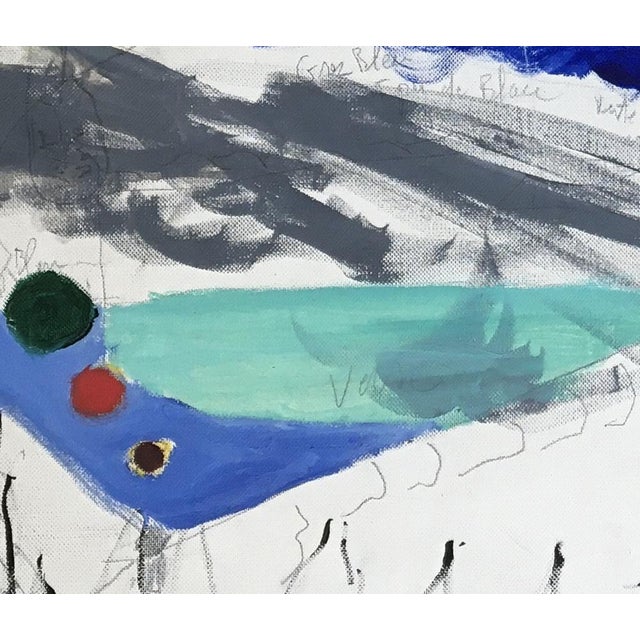 Michel Gemignani, Étude - Coucher de soleil, Gouache on Canvas For Sale - Image 3 of 6