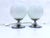 Metal Small Vintage Space Age Spherical Table Lamps in Chrome and Glass, 1970s, Set of 2 For Sale - Image 7 of 7