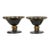 Pair of Neoclassical Black Marble & Giltwood Footed Planters For Sale