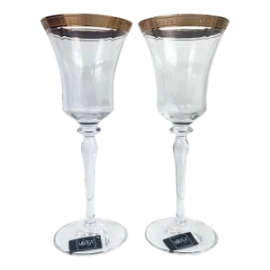 Mikasa Palatial Gold Water Goblets- a Pair