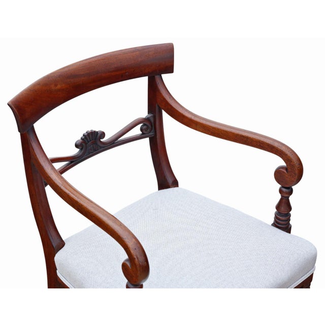Brown Antique Mahogany Dining Chairs, 1825, Set of 8 For Sale - Image 8 of 11