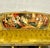 French Tufted Mustard Sofa – Victorian Scene Upholstery, Gold Leaf For Sale - Image 4 of 8