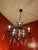 Mid-Century Modern Vintage Crystal Chandelier With Candle-Style Lights For Sale - Image 3 of 5