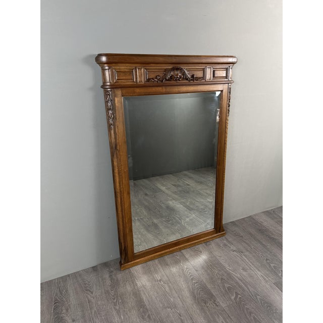 Carved Wooden Mirror, Late 19th / Early 20th Century For Sale - Image 6 of 9