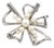 1990s Mikimoto Estate Akoya Pearl Brooch Pin 2.5-6 mm Silver For Sale