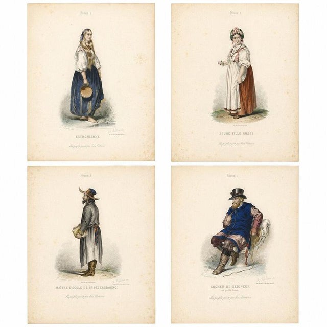 Russian Traditional Costumes and Trades, 1850, Engraving For Sale - Image 15 of 15