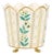 Ivory & Gold Floral Scalloped Bucket Tole Planter, Medium For Sale