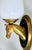 1950s French Neoclassical Brass Horse Sconces Opaline Shades by Maison Lancel For Sale - Image 10 of 15