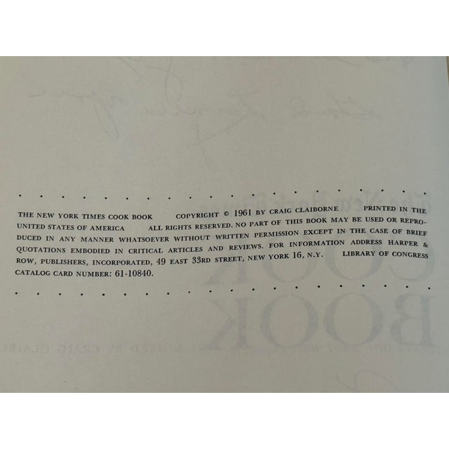 The New York Times Cook Book, First Edition (1961) by Craig Claiborne With Dust Jacket For Sale In Phoenix - Image 6 of 6