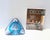 Postmodern Large Triangular Blue Murano Glass Trinket Bowl, Italy, 1970s For Sale - Image 3 of 9