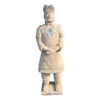 Large Statue of General of the Terracotta Army Emperor Qin, 1990s, Plaster For Sale