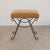 French Panoplie Iron Loop Stool, Camel Mohair For Sale - Image 3 of 11