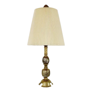 Vintage James Mont Style Chinoiserie Brass Table Lamp