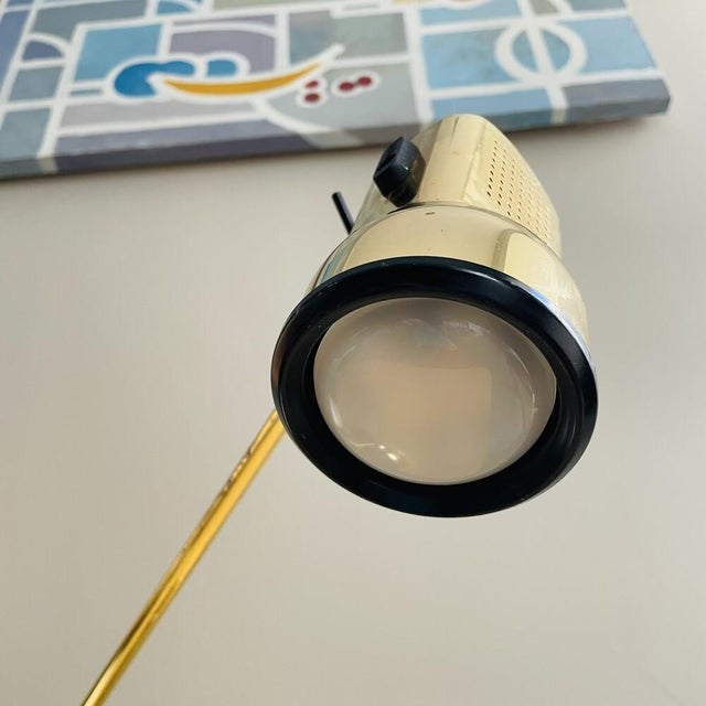 Portuguese Postmodern Articulated Adjustable Chromed Metal Desk Task Lamp, 1980s For Sale - Image 6 of 13