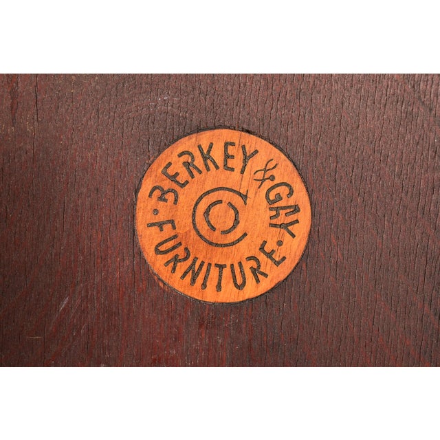 Berkey & Gay Antique Victorian Carved Mahogany Triple Bookcase or Display Cabinet, Circa 1890s For Sale - Image 10 of 11