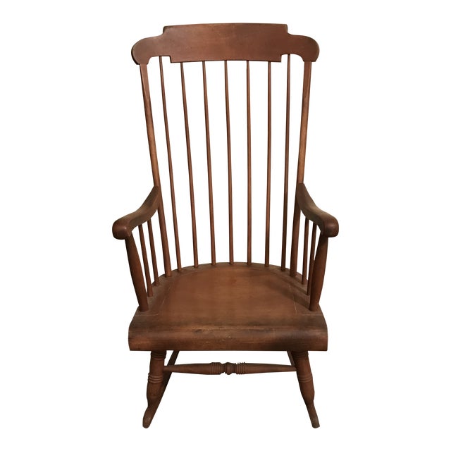 Vintage Wood Rocking Chair For Sale