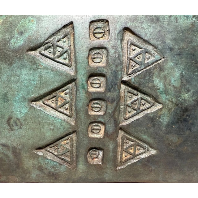 Share Large Antique Patinated Bronze Modernist Sculpture Figural Fish Dresser Box For Sale - Image 16 of 16