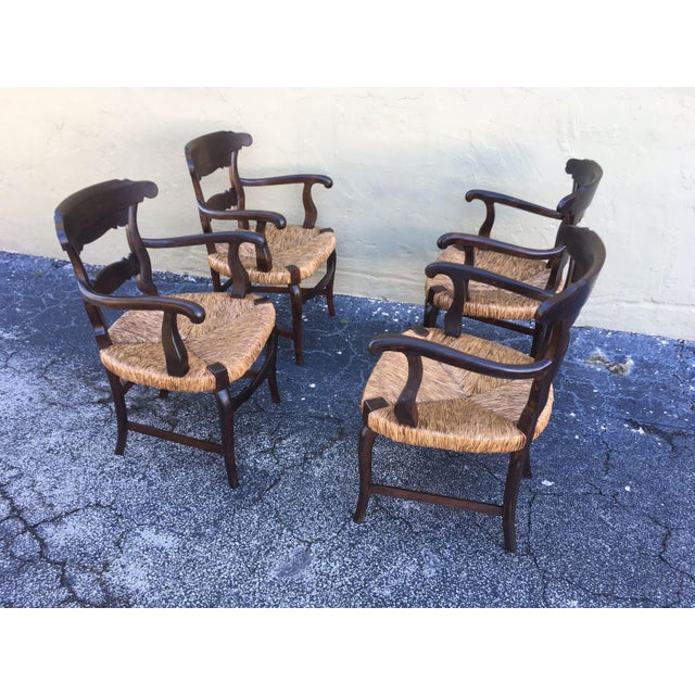 19th Set of Four Anglo, Armchairs with Wide Cane Seats For Sale - Image 12 of 18