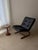 Mid-Century Modern Plywood Chair in Black Leather, 1970s For Sale - Image 11 of 11