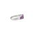 Contemporary Lustrous Five-Stone Marquise Amethyst Sterling Silver Ring - Size 7 For Sale - Image 3 of 5