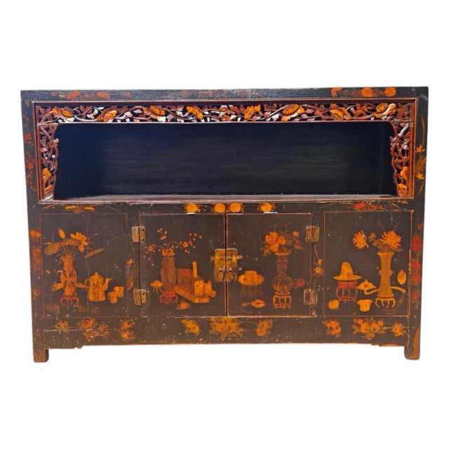 Hand-Painted Display Cabinet For Sale