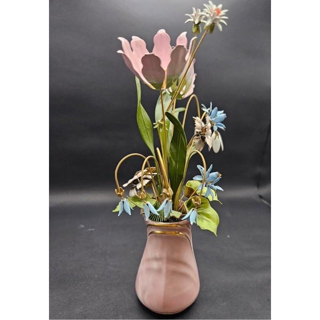 Vintage 1986 Imperial Palace Enameled Tole Flower Bouquet Igor Faberge Franklin Mint For Sale In Monterey, CA - Image 6 of 10