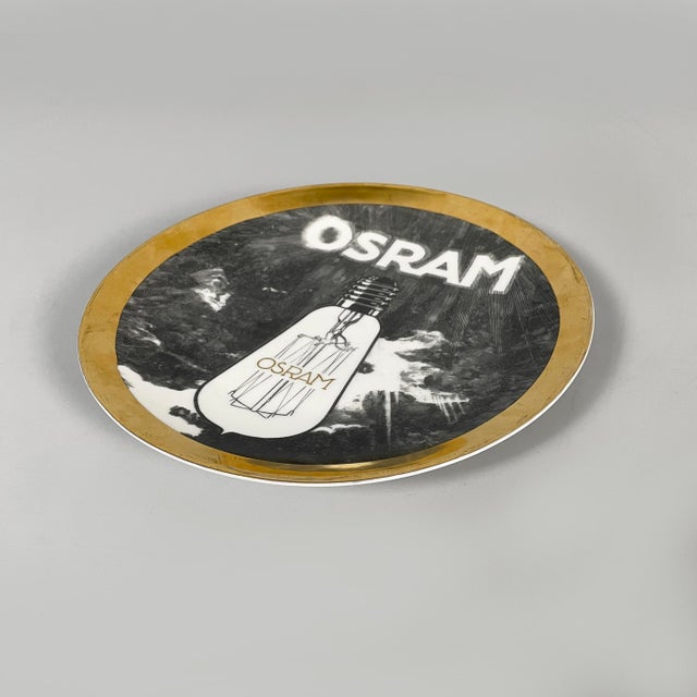 Vintage Italian Osram Decorative Plate by Fornasetti, 1970s For Sale - Image 4 of 15