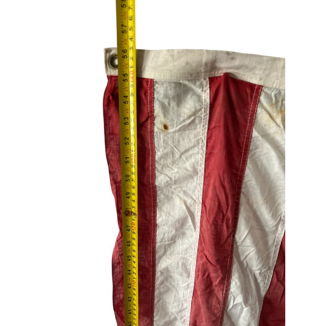 Textile Vintage Early 1900s 48-Star American Flag – Sewn Cotton – Pre-1959 – 56" X 33" For Sale - Image 7 of 9