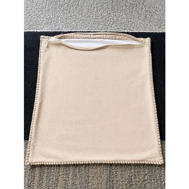 2020s Pottery Barn Beige Decorative Pillow Cover 22x22 Cotton For Sale - Image 5 of 8