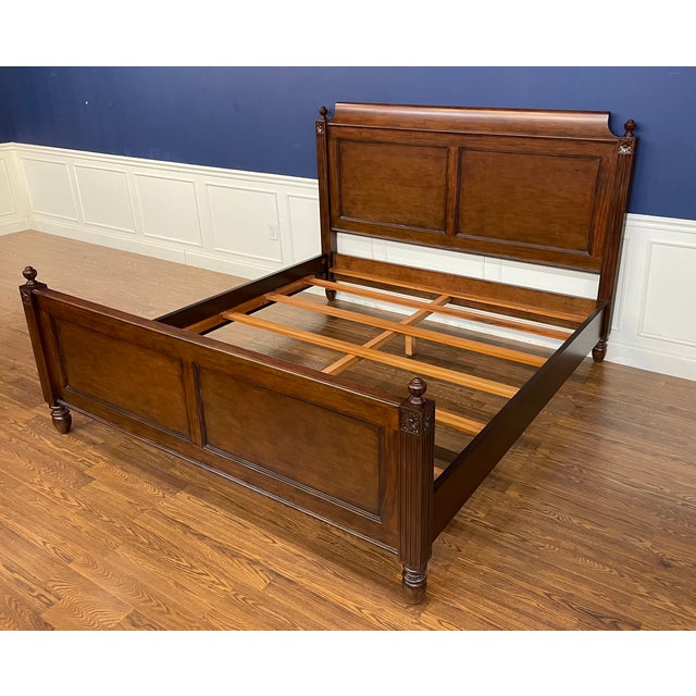 Louis XVI King Size Bed by Leighton Hall - Showroom Sample For Sale - Image 9 of 10