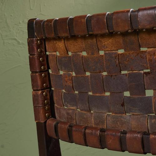 Brown Chairs in Cognac Leather and Stained Oak from Jens Risom, United States, 1940s, Set of 2 For Sale - Image 8 of 11