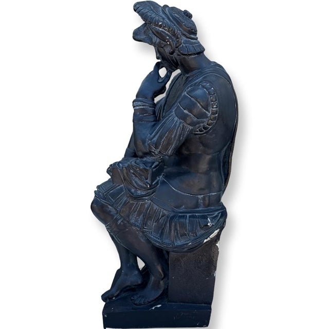 Vintage Italian Black Plaster Roman Souvenir of grand Tour Sculpture