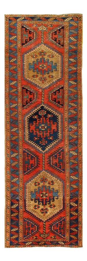 Rust Persian Hand Knotted Serab Runner 3'4'' X 10'5'' D10823