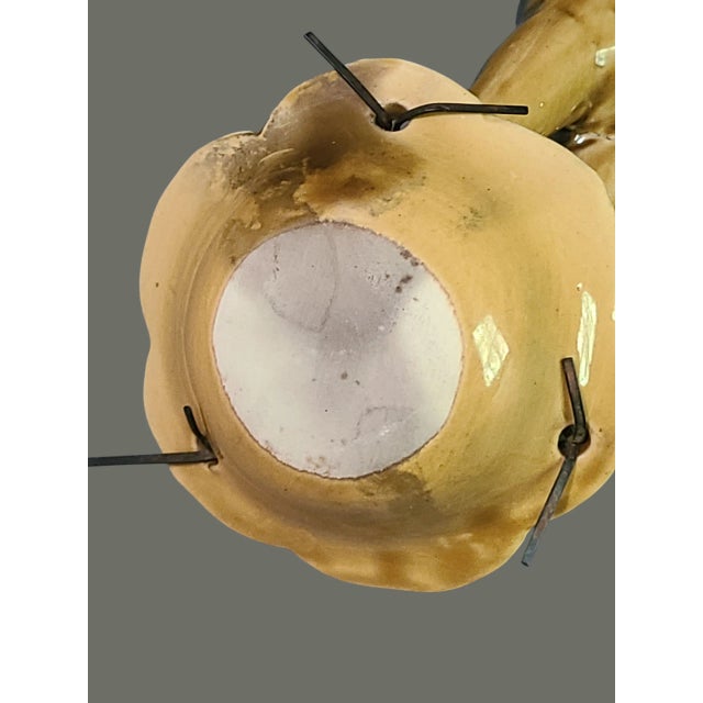 Green Majolica Ceramic Frog Incense Scented Oil Burner For Sale - Image 8 of 8