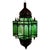Moroccan Makki Style Green Glass Lantern For Sale - Image 9 of 9